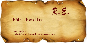 Rábl Evelin névjegykártya